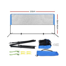 Load image into Gallery viewer, Everfit Portable Sports Net Stand Badminton Volleyball Tennis Soccer 3m 3ft Blue