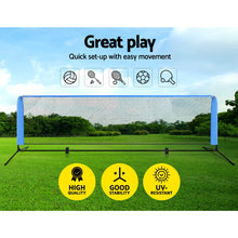 Load image into Gallery viewer, Everfit Portable Sports Net Stand Badminton Volleyball Tennis Soccer 3m 3ft Blue