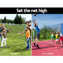 Load image into Gallery viewer, Everfit Portable Sports Net Stand Badminton Volleyball Tennis Soccer 3m 3ft Blue