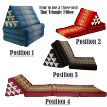 Load image into Gallery viewer, Day bed roll out mattress 3-Folds with backrest Cushion -100% Thailand handmade Kapok-BRedThai kapok cushion