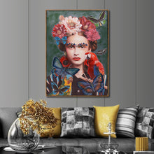 Load image into Gallery viewer, Wall art canvas framed print 60 x 90 cm Flora Frida