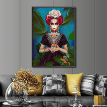 Load image into Gallery viewer, Wall art canvas framed print 60 x 90 cm Lady Catrina