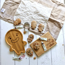 Load image into Gallery viewer, Toddlers mealtime Plate 100% sustainable bamboo Gingy the Gingerbread Man