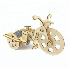 Load image into Gallery viewer, Model kit Tricycle bike with solar power and motor 3D Ply Wood -craft kit- ages 3+