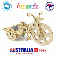 Load image into Gallery viewer, Model kit Tricycle bike with solar power and motor 3D Ply Wood -craft kit- ages 3+