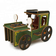 Load image into Gallery viewer, Model kit Vintage Car with solar power and motor 3D Ply Wood -craft kit- ages 3+