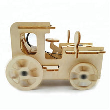 Load image into Gallery viewer, Model kit Vintage Car with solar power and motor 3D Ply Wood -craft kit- ages 3+