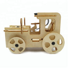 Load image into Gallery viewer, Model kit Vintage Car with solar power and motor 3D Ply Wood -craft kit- ages 3+