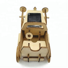 Load image into Gallery viewer, Model kit Vintage Car with solar power and motor 3D Ply Wood -craft kit- ages 3+