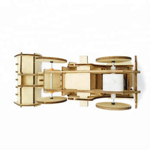 Load image into Gallery viewer, Model digger Bulldozer construction truck plywood model-includes Motor or Solar power
