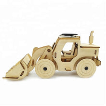 Load image into Gallery viewer, Model digger Bulldozer construction truck plywood model-includes Motor or Solar power