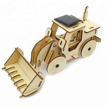 Load image into Gallery viewer, Model digger Bulldozer construction truck plywood model-includes Motor or Solar power