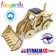 Load image into Gallery viewer, Model digger Bulldozer construction truck plywood model-includes Motor or Solar power