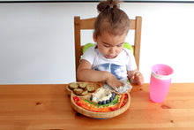 Load image into Gallery viewer, Toddlers mealtime Plate 100% sustainable bamboo-Rainbow Plate with Suction