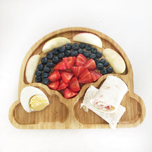 Load image into Gallery viewer, Toddlers mealtime Plate 100% sustainable bamboo-Rainbow Plate with Suction