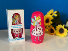 Load image into Gallery viewer, Pink Princess Fairy Wooden nesting dolls 5 pcs in box