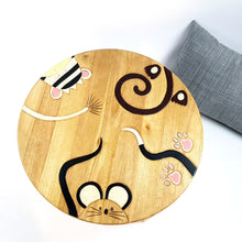Load image into Gallery viewer, Kids Wooden Monkey Tails Table + 4 animal stools complete set -hand carved Timber Children Furniture.