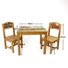Load image into Gallery viewer, Children's wooden furniture table and chair set - Airplane Design