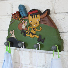 Load image into Gallery viewer, Wooden Wall Hooks Clothes Hanger CAT ROBINHOOD