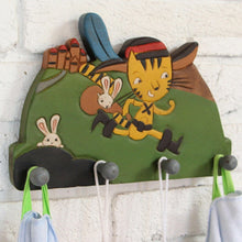 Load image into Gallery viewer, Wooden Wall Hooks Clothes Hanger CAT ROBINHOOD