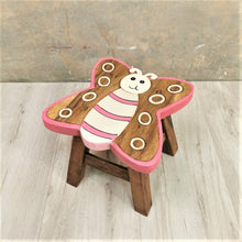 Load image into Gallery viewer, Kids Wooden Monkey Tails Table + 4 animal stools complete set -hand carved Timber Children Furniture.
