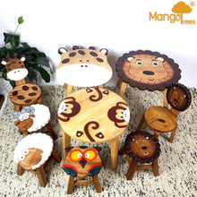 Load image into Gallery viewer, Children's furniture Table Wooden MONKEY Fun and Hand made in Thailand
