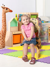 Load image into Gallery viewer, Children’s Bear wooden chair themed with solid backrest