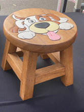 Load image into Gallery viewer, Kids furniture Wooden Stool Puppy Dog Chair Toddlers Step Sitting