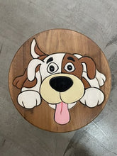 Load image into Gallery viewer, Children's Wooden Stool Puppy Dog Themed Chair Toddlers Step sitting Stool