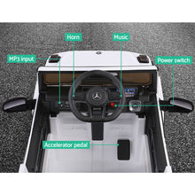 Load image into Gallery viewer, Mercedes-Benz Kids Ride On Car Electric AMG G63 Licensed Remote Cars 12V White
