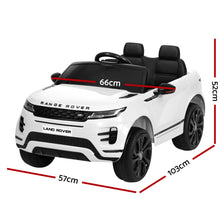 Load image into Gallery viewer, Kids Ride On Car Licensed Land Rover 12V Electric Car Toys Battery Remote White