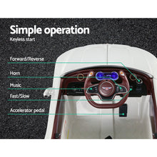 Load image into Gallery viewer, Bentley Kids Ride On Car Licensed Electric Toys 12V Battery Remote Cars White