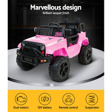 Load image into Gallery viewer, Rigo Kids Ride On Car Electric 12V Car Toys Jeep Battery Remote Control Pink