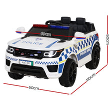 Load image into Gallery viewer, Rigo Kids Ride On Car Inspired Patrol Police Electric Powered Toy Cars White