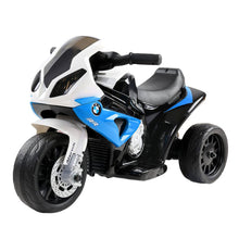 Load image into Gallery viewer, Kids Ride On Motorbike BMW Licensed S1000RR Motorcycle Car Blue