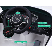 Load image into Gallery viewer, Audi Licensed Kids Ride On Cars Electric Car Children Toy Cars Battery White