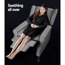 Load image into Gallery viewer, Artiss Recliner Chair Luxury Lounge Armchair Single Sofa Couch Fabric Grey
