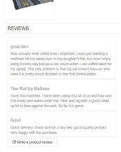 Load image into Gallery viewer, Thai kapok cushion Day bed Roll Out Mattress Foldout Mat relaxation, camping or Yoga Matt Natural Kapok Filled_ 105x200 cm