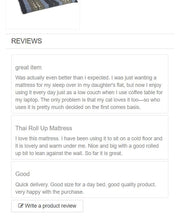 Load image into Gallery viewer, Thai kapok cushion Day bed Roll Out Mattress Foldout Mat relaxation, camping or Yoga Matt Natural Kapok Filled_ 152x200