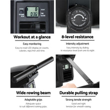 Load image into Gallery viewer, Everfit Rowing Exercise Machine Rower Resistance Fitness Home Gym Cardio Air