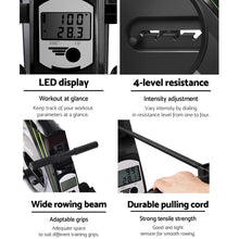 Load image into Gallery viewer, Everfit Rowing Exercise Machine Rower Resistance Home Gym