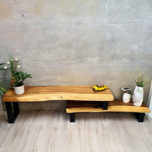 Load image into Gallery viewer, TV entertainment unit Raintree Wood 2 tier adjustable Length 1.6m to 2.5m