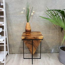 Load image into Gallery viewer, Pyramid Side Table/Corner Stool/Plant Stand Raintree Wood Natural Finish