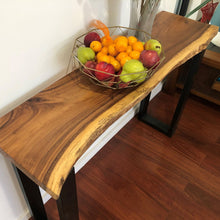 Load image into Gallery viewer, Console Table, Hallway Table Raintree Wood 1.2 Meter 120cm from one piece solid wood.