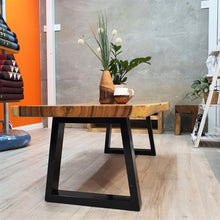 Load image into Gallery viewer, Coffee Table 1.2m Hand carved from Acacia tree (Raintree Wood)-"Rockley" design