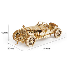 Load image into Gallery viewer, Model 3D Wooden Racing Car Scale: 1:16.Puzzle Assembly Model Building Kits for Children, Adults from 8 to 99 years