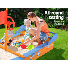 Load image into Gallery viewer, Keezi Boat-shaped Canopy Sand Pit