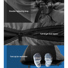 Load image into Gallery viewer, Weisshorn Sleeping Bag Bags Single Camping Hiking -20°C to 10°C Tent Winter Thermal Grey