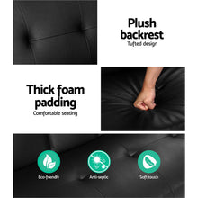 Load image into Gallery viewer, Artiss Sofa Bed Lounge Futon Couch 3 Seater Leather Cup Holder Recliner