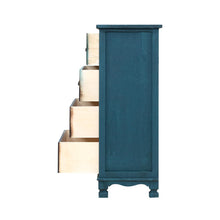 Load image into Gallery viewer, Artiss Bedside Tables Drawers Cabinet Vintage 4 Chest of Drawers Blue Nightstand